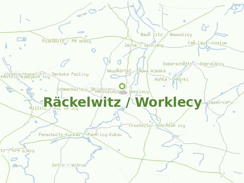 Karte von Räckelwitz / Worklecy