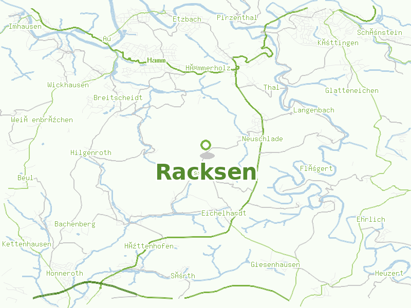 Karte von Racksen