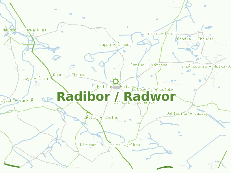 Karte von Radibor / Radwor