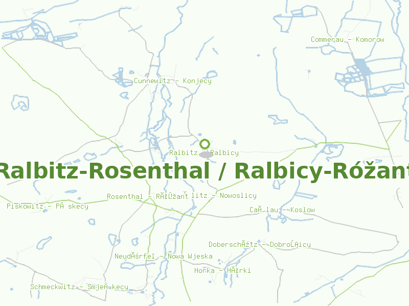 Karte von Ralbitz-Rosenthal / Ralbicy-Róžant