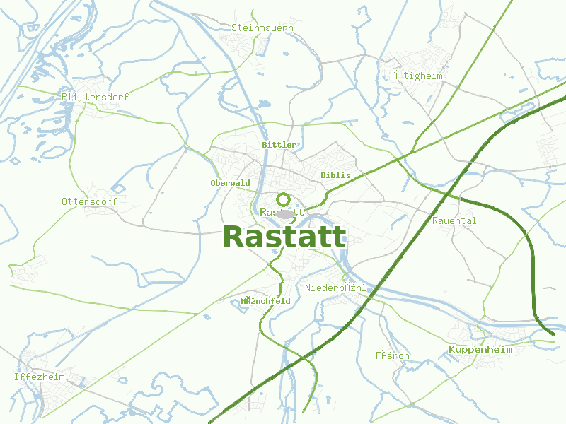 Karte von Rastatt