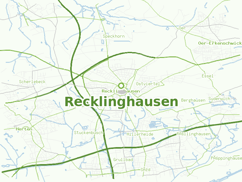 Karte von Recklinghausen
