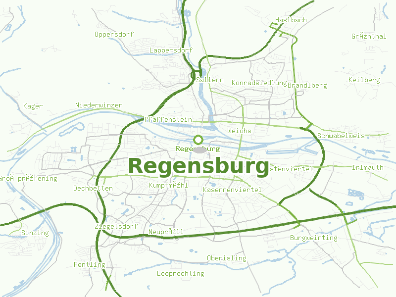 Karte von Regensburg