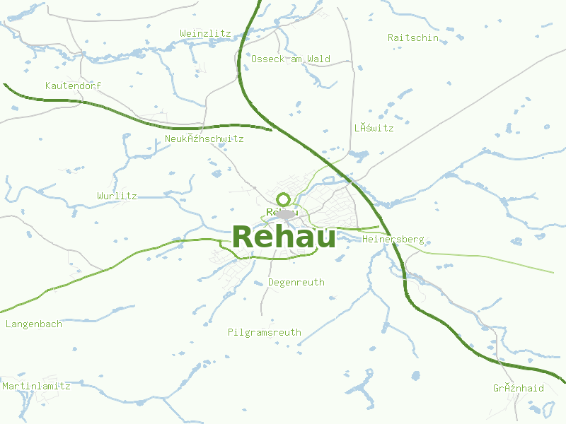 Karte von Rehau