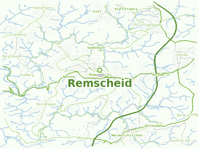 Karte von Remscheid