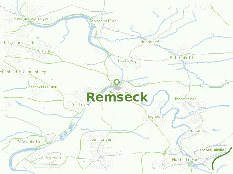 Karte von Remseck