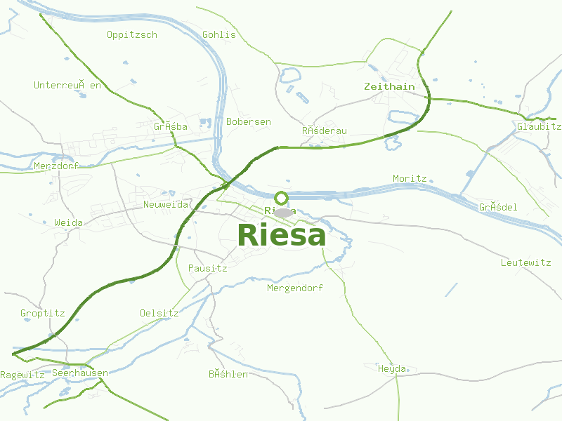 Karte von Riesa