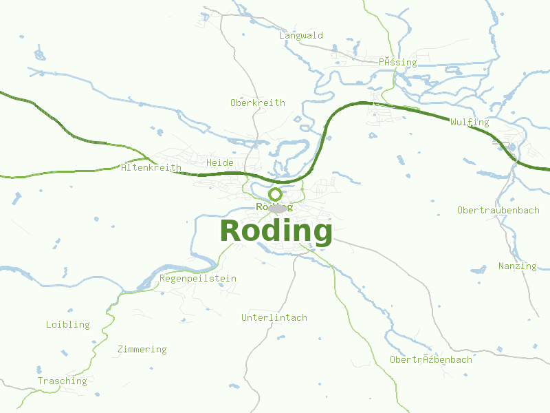 Karte von Roding