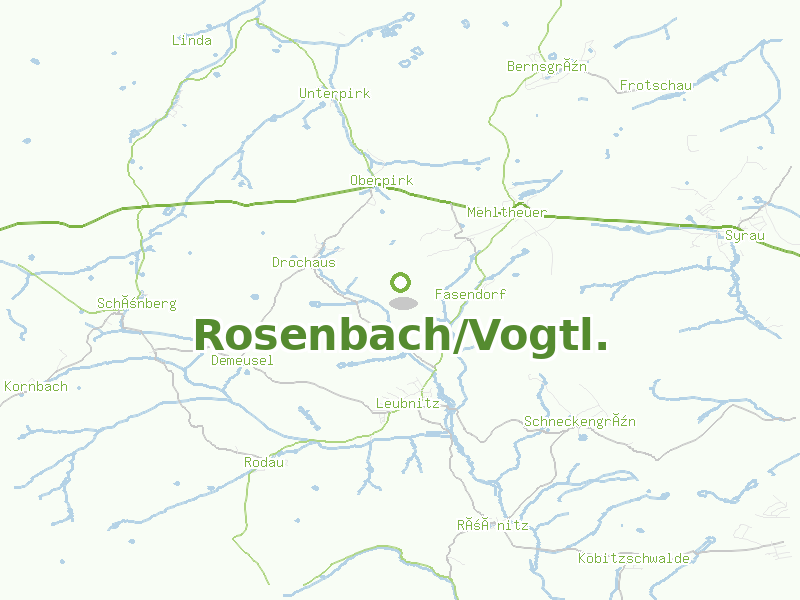 Karte von Rosenbach/Vogtl.