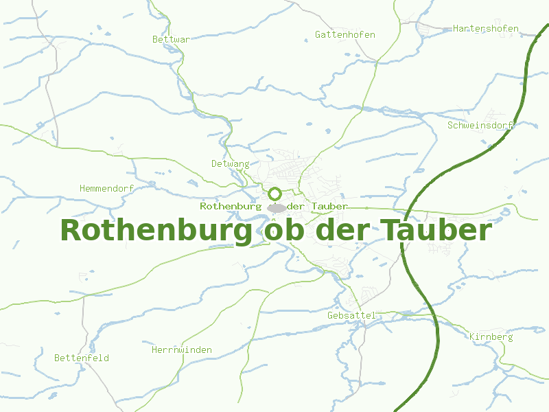 Karte von Rothenburg ob der Tauber