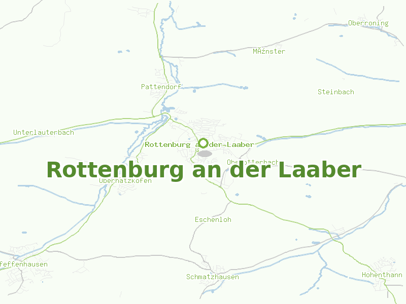 Karte von Rottenburg an der Laaber