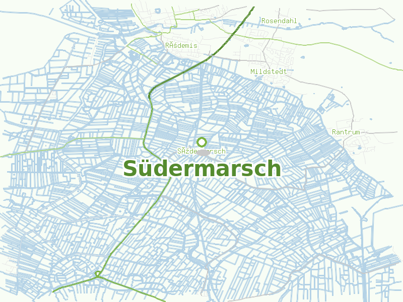 Karte von Südermarsch