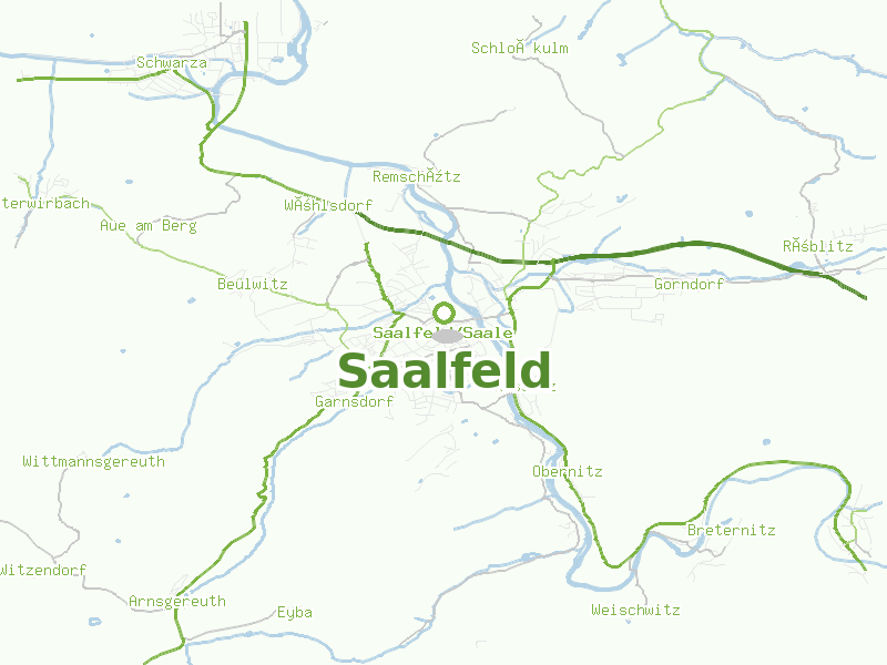 Karte von Saalfeld