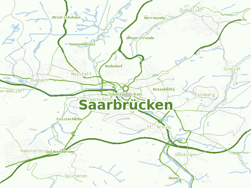 Karte von Saarbrücken