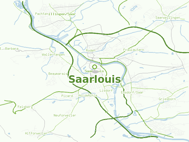 Karte von Saarlouis