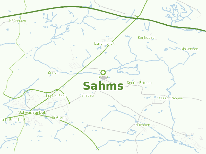 Karte von Sahms