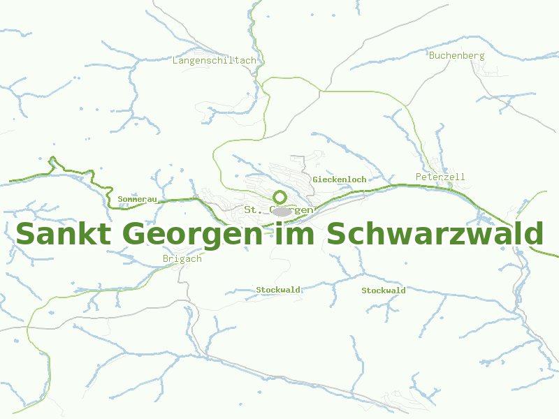 Karte von Sankt Georgen im Schwarzwald