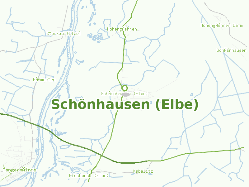 Karte von Schönhausen (Elbe)