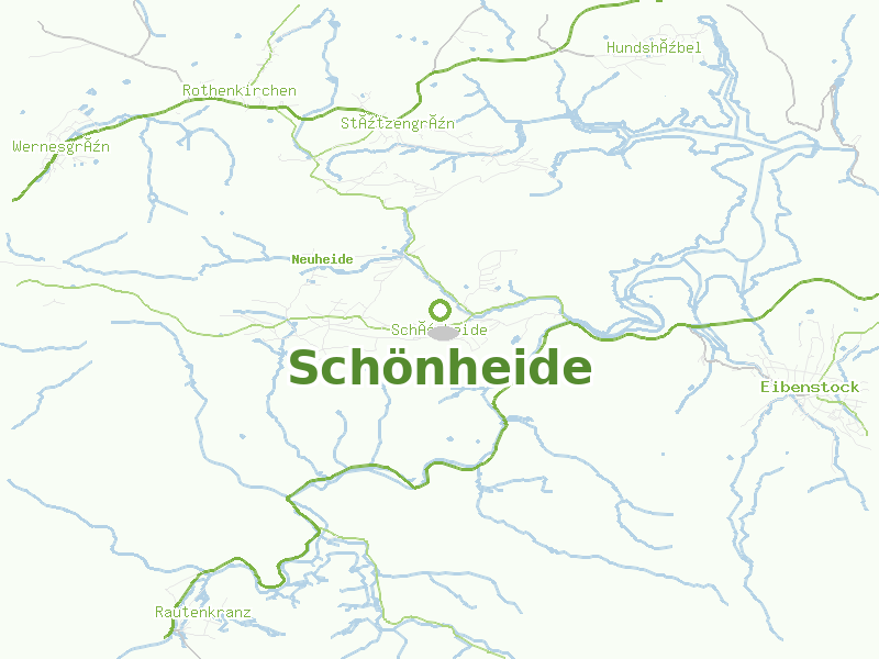 Karte von Schönheide