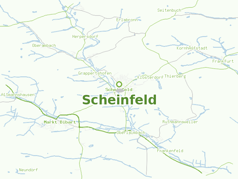 Karte von Scheinfeld