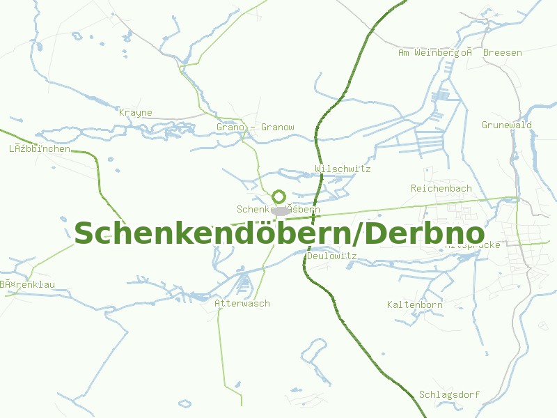 Karte von Schenkendöbern/Derbno