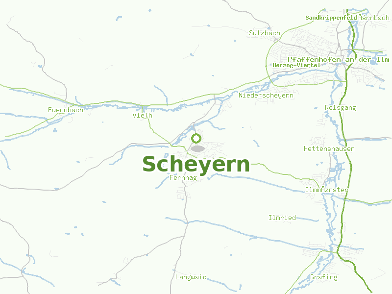 Karte von Scheyern
