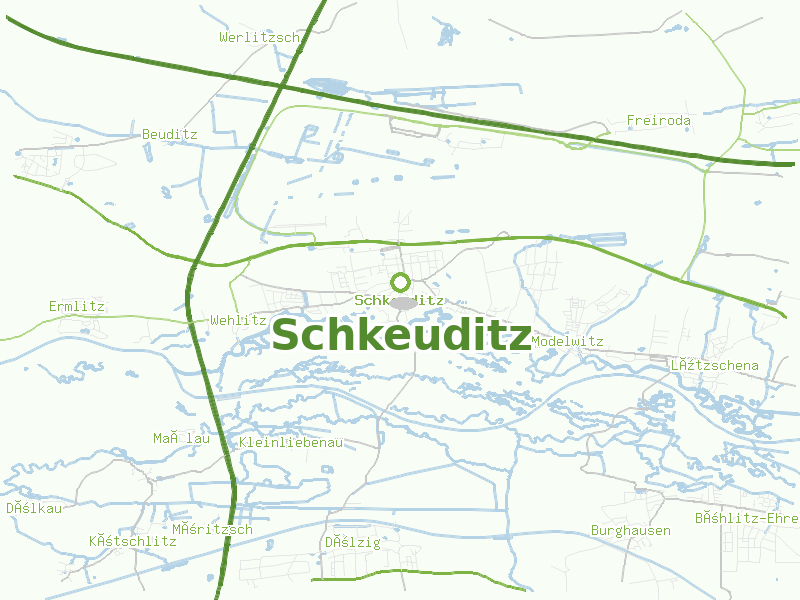 Karte von Schkeuditz
