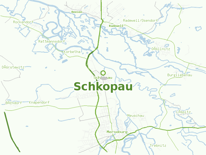 Karte von Schkopau
