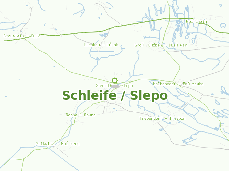 Karte von Schleife / Slepo