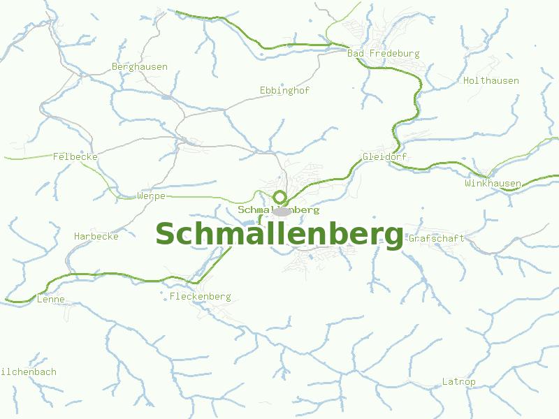 Karte von Schmallenberg