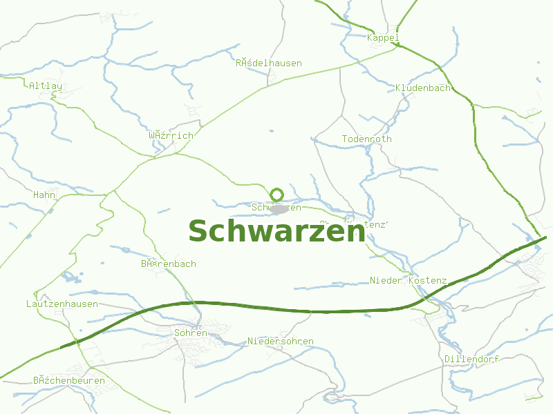 Karte von Schwarzen