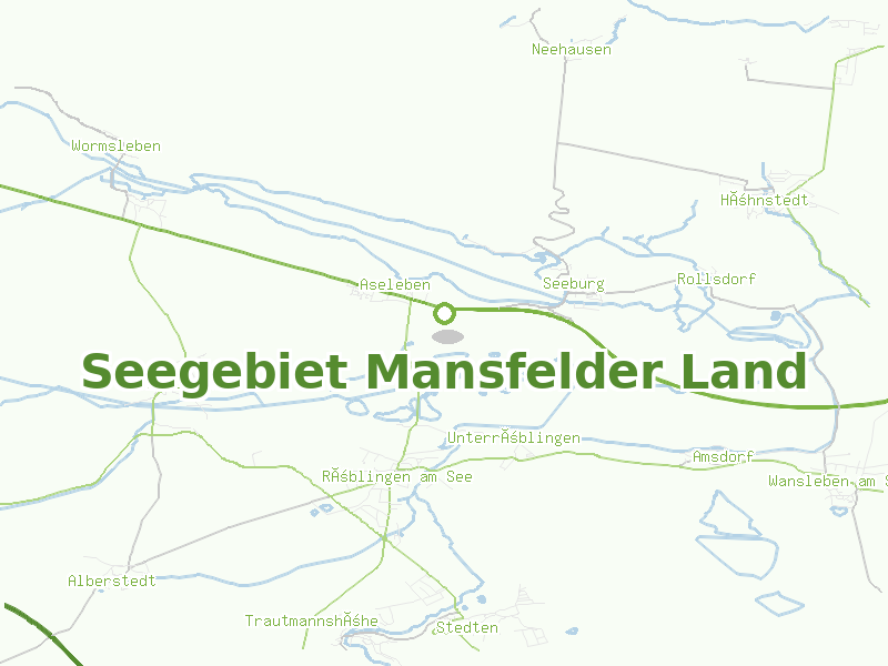 Karte von Seegebiet Mansfelder Land