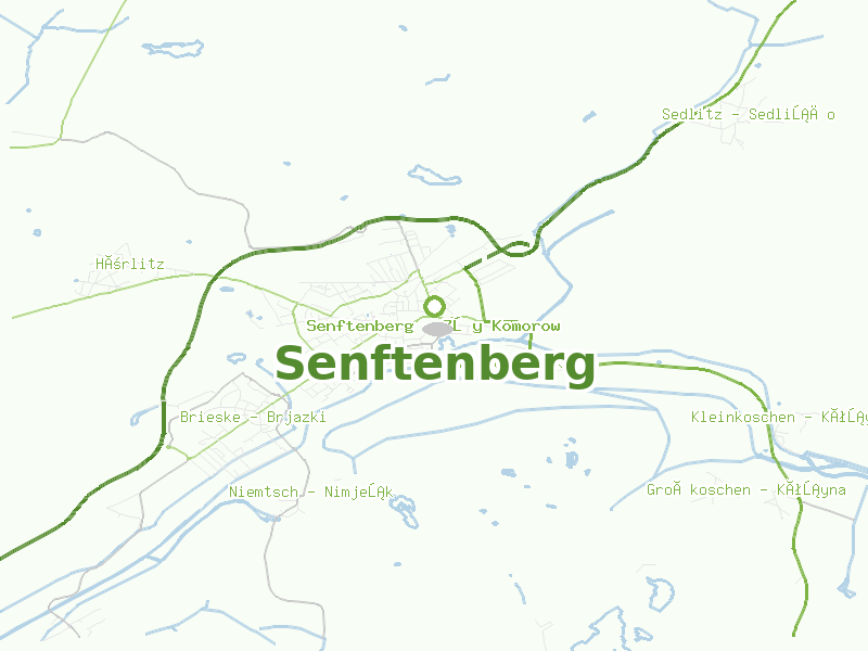 Karte von Senftenberg