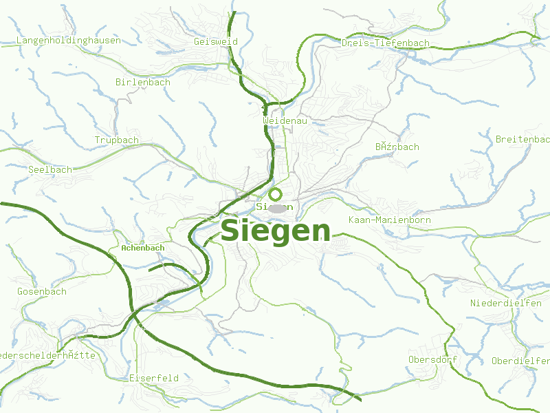 Karte von Siegen