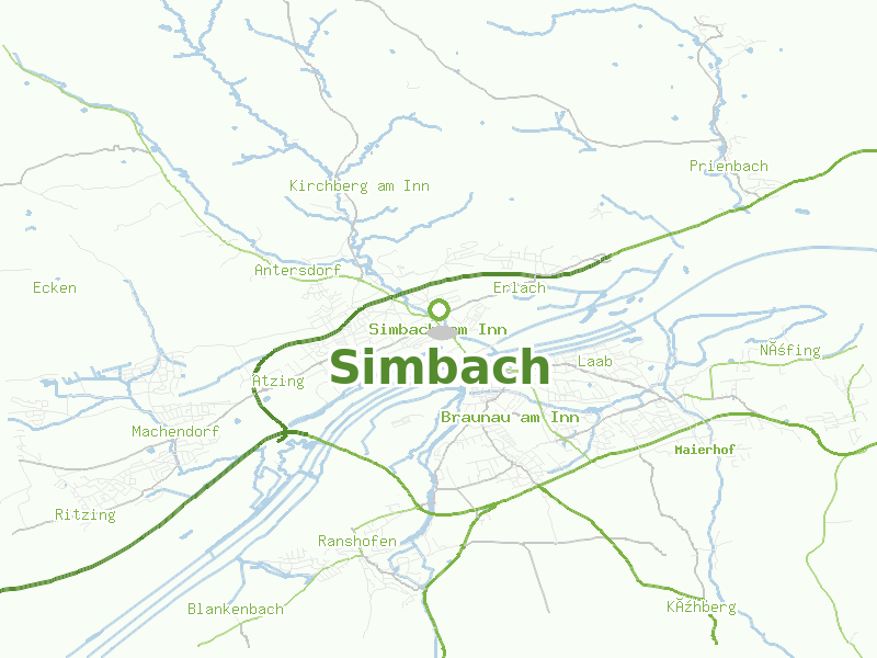 Karte von Simbach