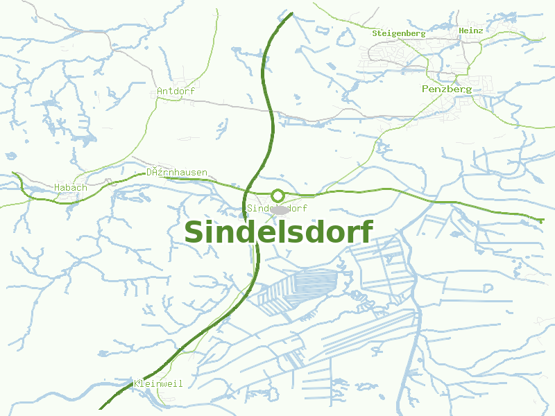 Karte von Sindelsdorf