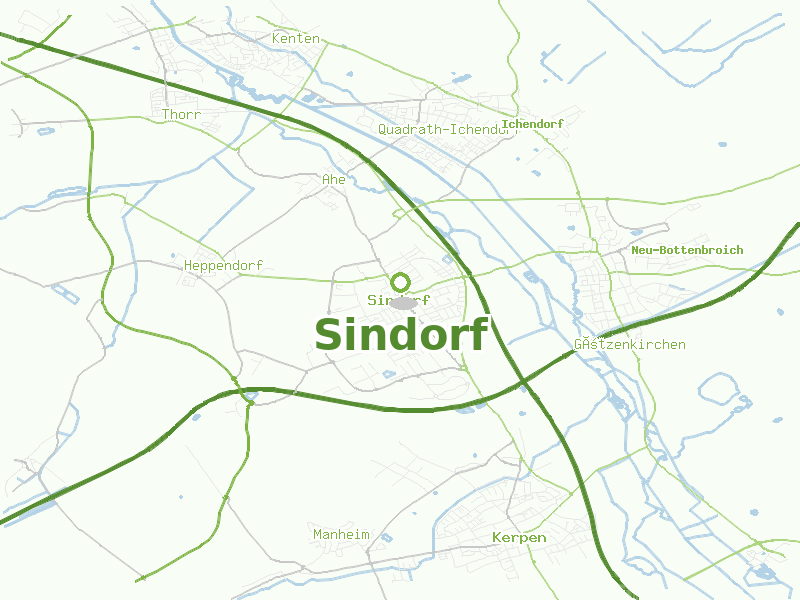 Karte von Sindorf