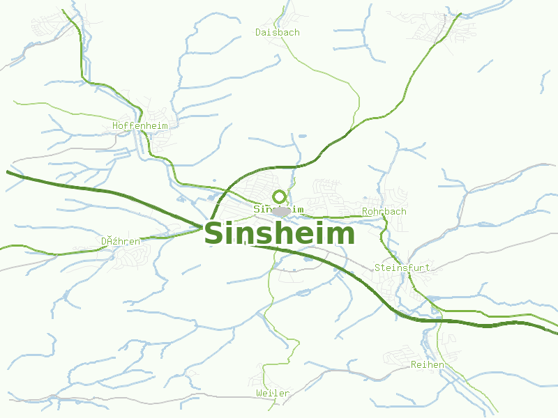 Karte von Sinsheim