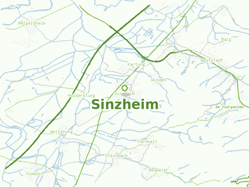 Karte von Sinzheim