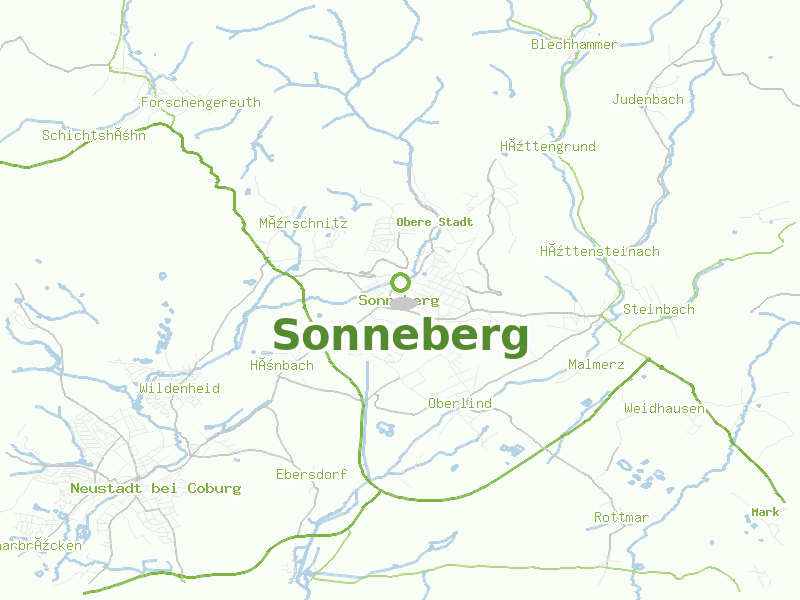 Karte von Sonneberg
