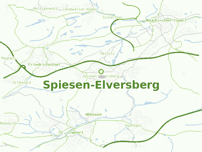 Karte von Spiesen-Elversberg