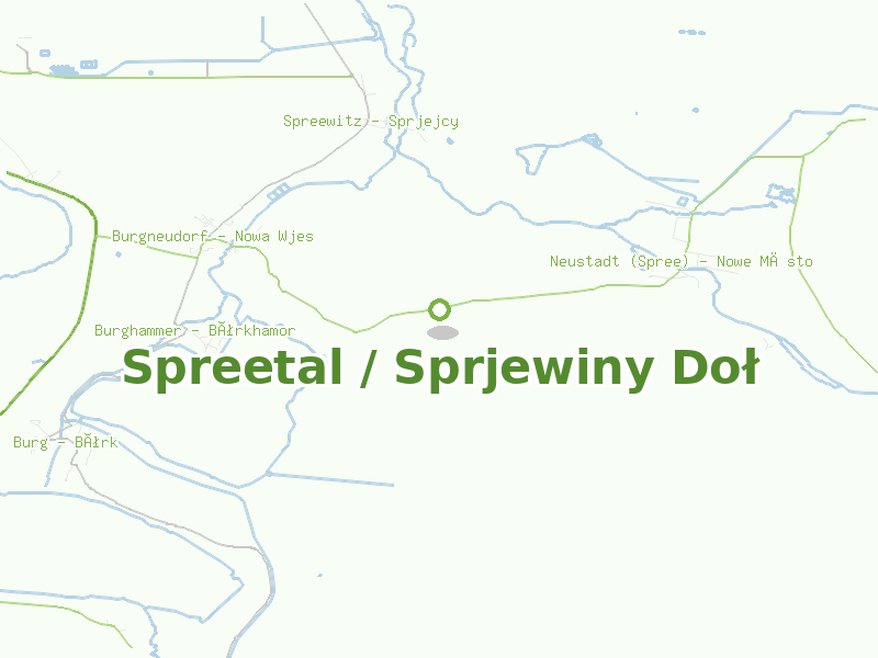 Karte von Spreetal / Sprjewiny Doł