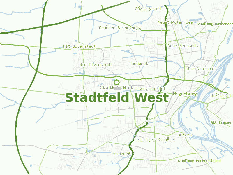 Karte von Stadtfeld West