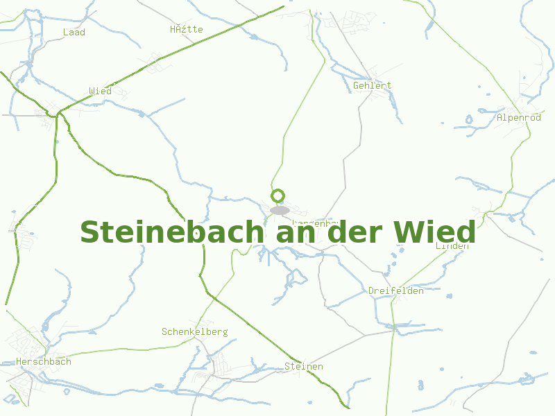 Karte von Steinebach an der Wied