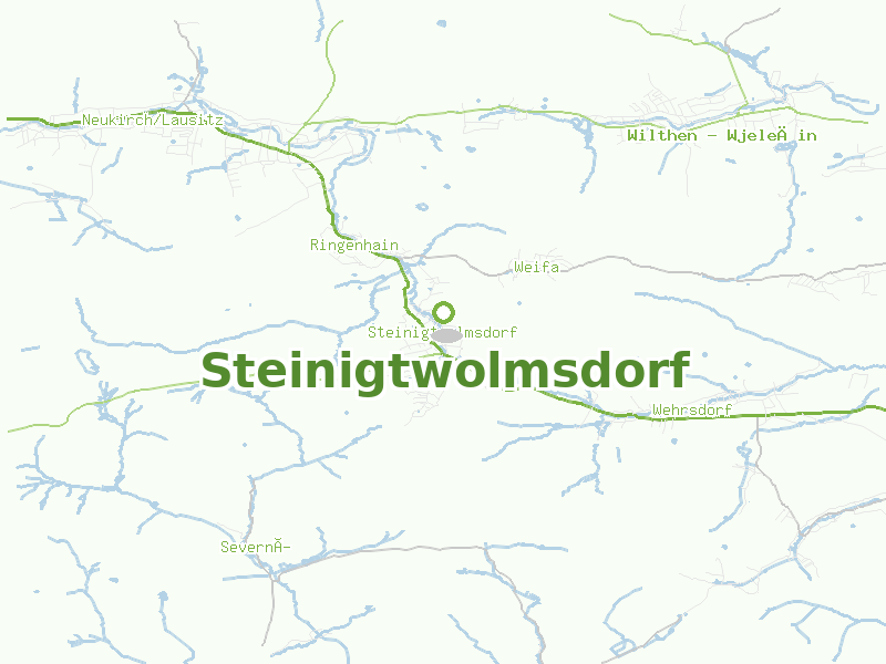 Karte von Steinigtwolmsdorf