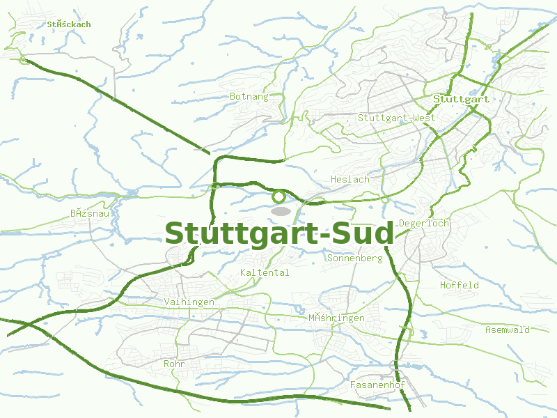 Karte von Stuttgart-Sud