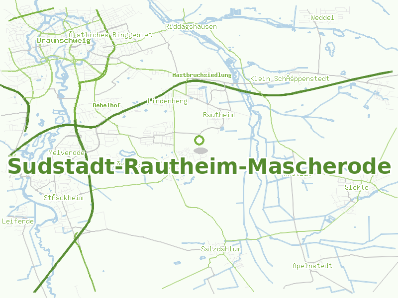Karte von Sudstadt-Rautheim-Mascherode