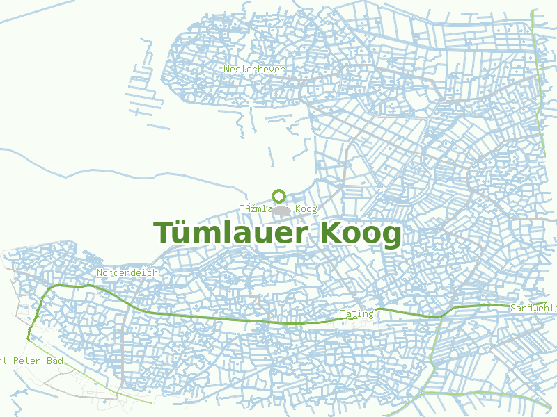 Karte von Tümlauer Koog