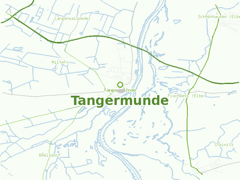 Karte von Tangermunde