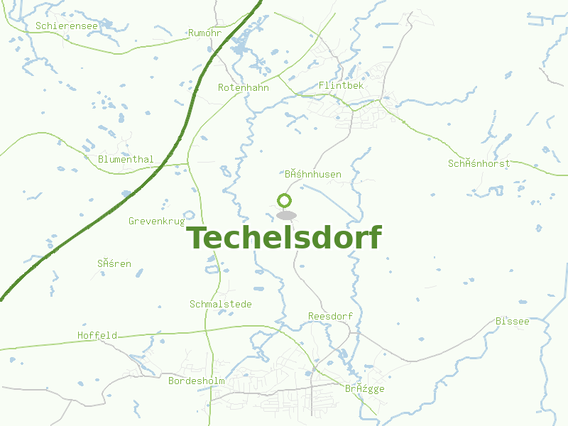 Karte von Techelsdorf